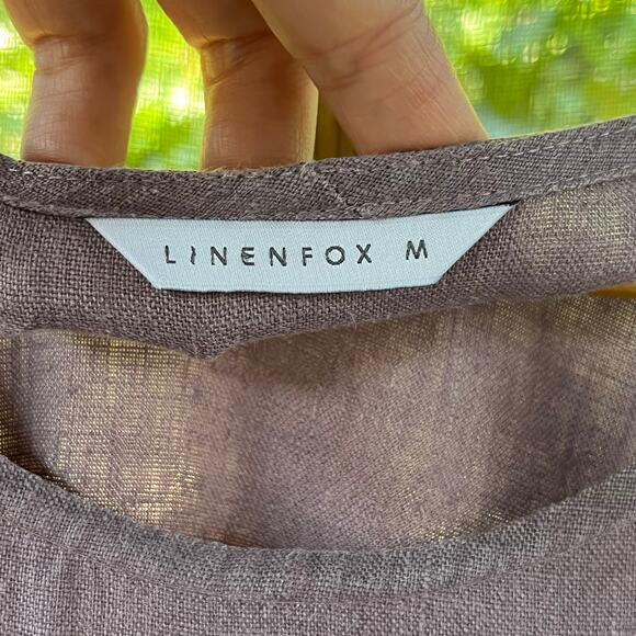 Linenfox Women's Light Purple 100% Linen Shift Dress Size M - Picture 5 of 5